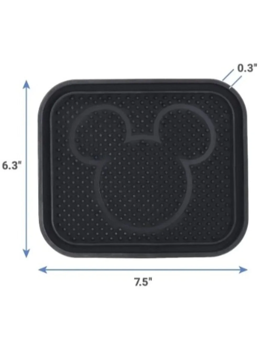 𝗰𝗵𝗲𝘄𝘆 Disney Mickey Mouse Silicone Treat Yummy Mat Black (Size 7.5